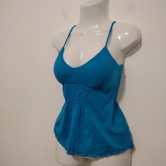 Planet Gold - Spaghetti Straps Padded Crop Top - Picture 5 of 10